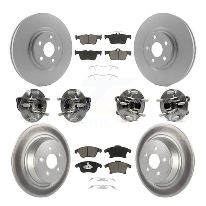 Bearing Coat Brake Rotor Pad Front Rear Kit (10Pc) For Ford Police Responder SSV