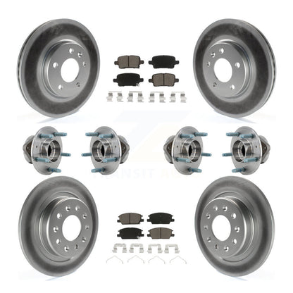 Hub Bearing Coat Brake Rotor Pad Front Rear Kit (10Pc) For Chevrolet Equinox GMC