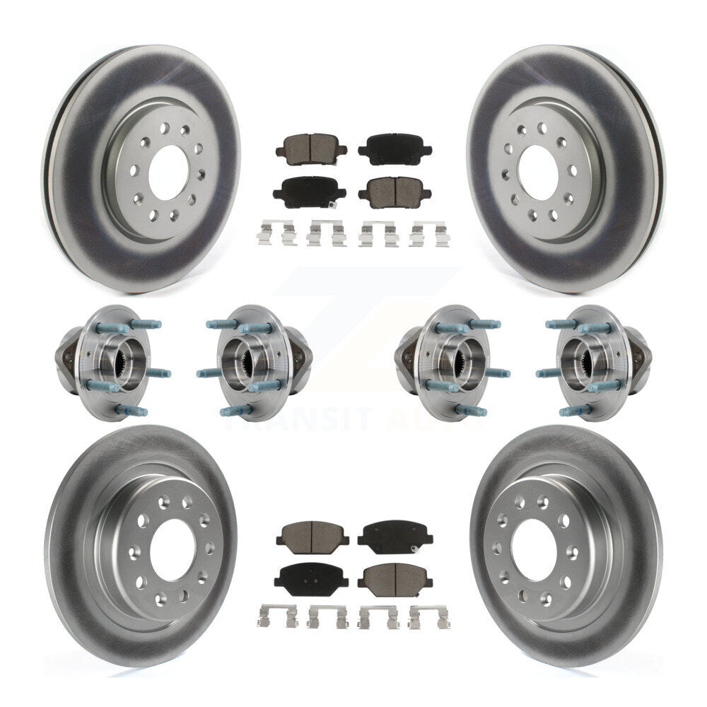 Hub Bearing Coat Brake Rotor Pad Front Rear Kit (10Pc) For Chevrolet Equinox GMC