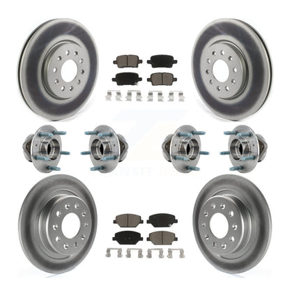 Hub Bearing Coat Brake Rotor Pad Front Rear Kit (10Pc) For Chevrolet Equinox GMC