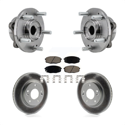 Hub Bearing Coated Brake Rotor & Pads Front Kit For Kia Soul Naturally Aspirated