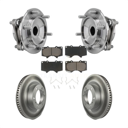 Hub Bearing Coated Disc Brake Rotor Pad Front Kit For Toyota 4Runner Lexus GX460