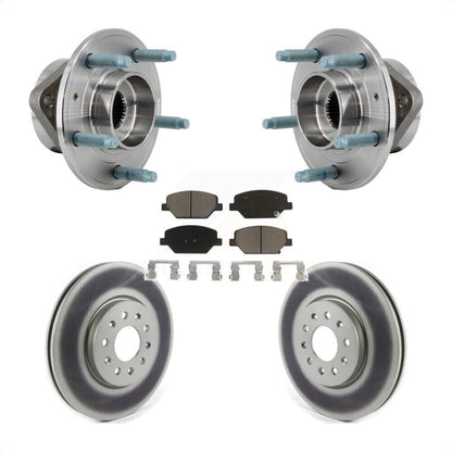Hub Bearing Coated Brake Rotor & Pad Front Kit For Chevrolet Equinox GMC Terrain