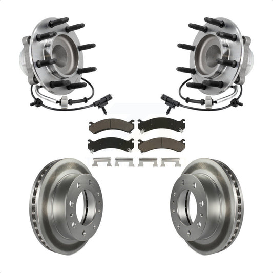 Hub Bearing Coated Brake Rotor And Pad Front Kit For 2018 Chevrolet Express 2500