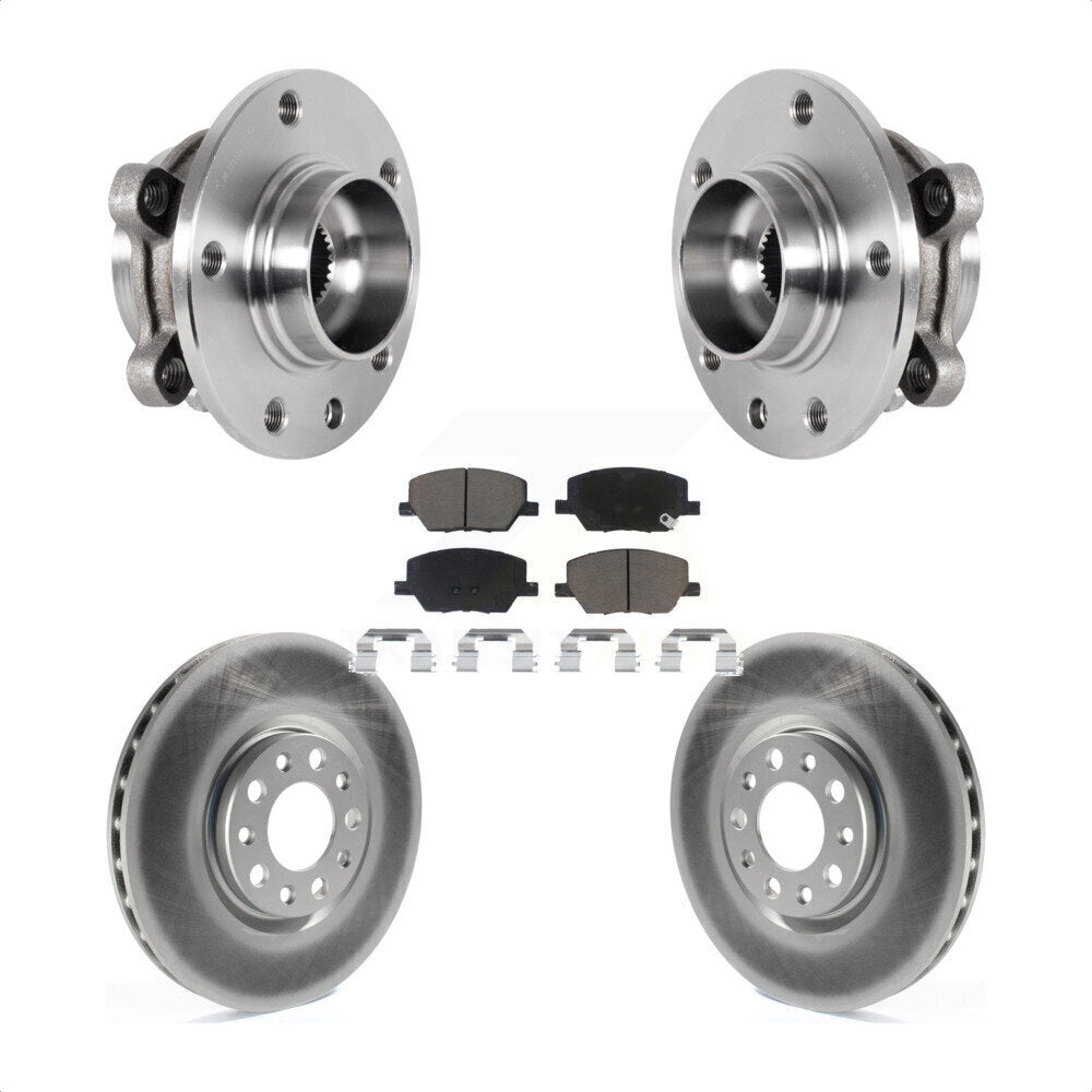 Hub Bearing Coated Brake Rotor Pad Front Kit For Jeep Compass Renegade Fiat 500X
