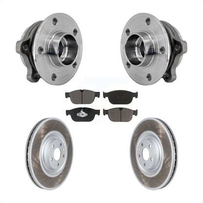 Hub Bearing Assembly Coated Disc Brake Rotors And Pads Front Kit For Volvo XC90