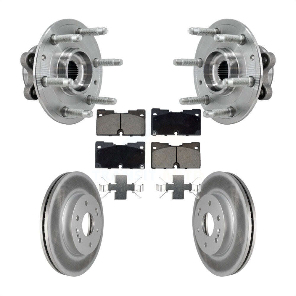 Hub Bearing Coated Brake Rotor Pad Front Kit For Chevrolet GMC Silverado 1500 XL