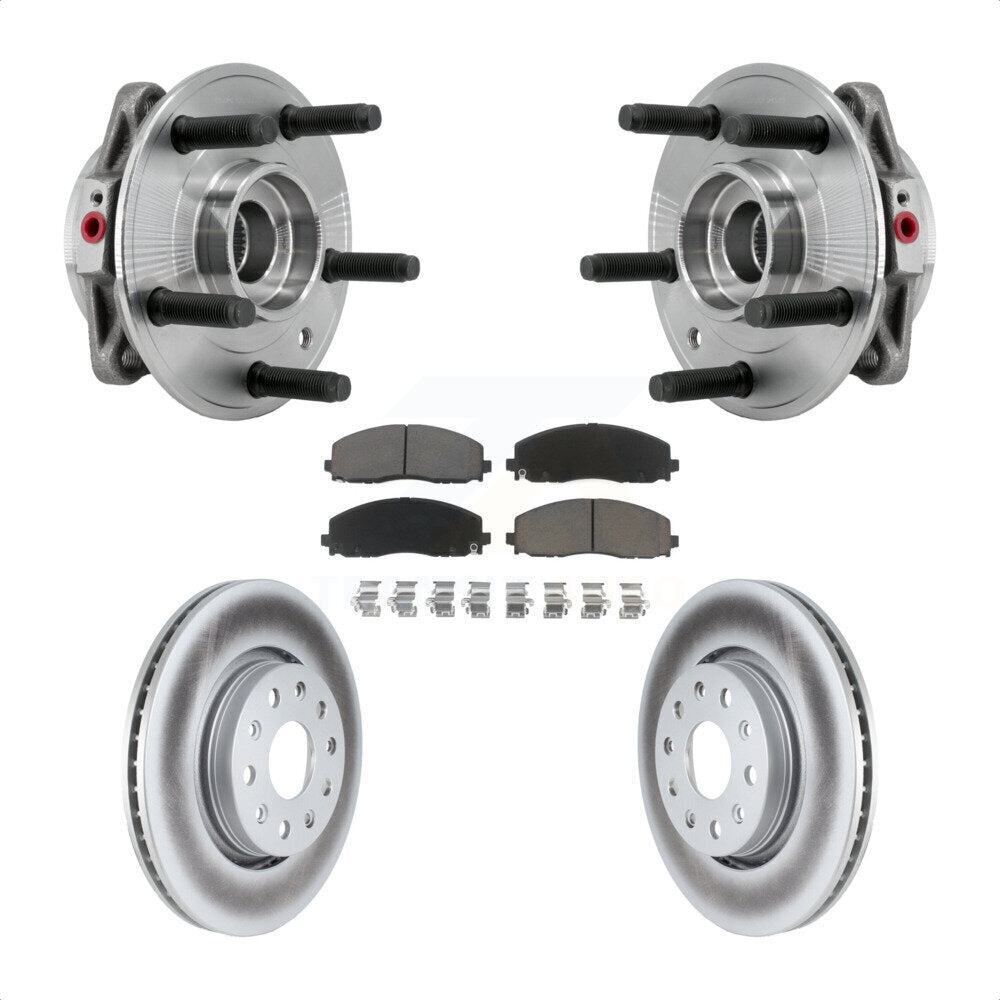 Hub Bearing Assembly Coat Brake Rotor Pads Front Kit For Jeep Wrangler Gladiator