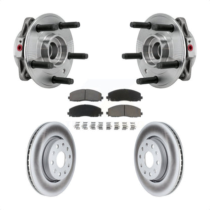 Hub Bearing Assembly Coat Brake Rotor Pads Front Kit For Jeep Wrangler Gladiator