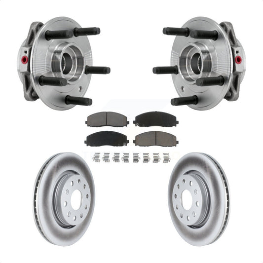 Hub Bearing Assembly Coat Brake Rotor Pads Front Kit For Jeep Wrangler Gladiator