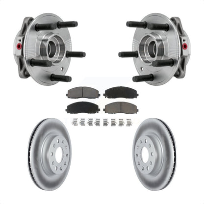 Hub Bearing Assembly Coated Disc Brake Rotor And Pad Front Kit For Jeep Wrangler