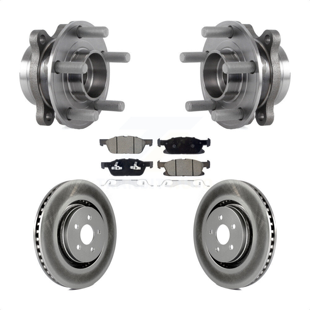Hub Bearing Assembly Coated Disc Brake Rotor Pads Front Kit For Lincoln Nautilus