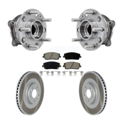 Hub Bearing Coated Brake Rotor Pads Front Kit For Hyundai Palisade Kia Telluride