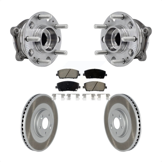 Hub Bearing Coated Brake Rotor Pads Front Kit For Hyundai Palisade Kia Telluride