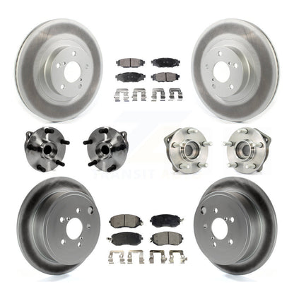 Hub Bearing Coated Disc Brake Rotor Pad Front Rear Kit (10Pc) For Subaru Impreza