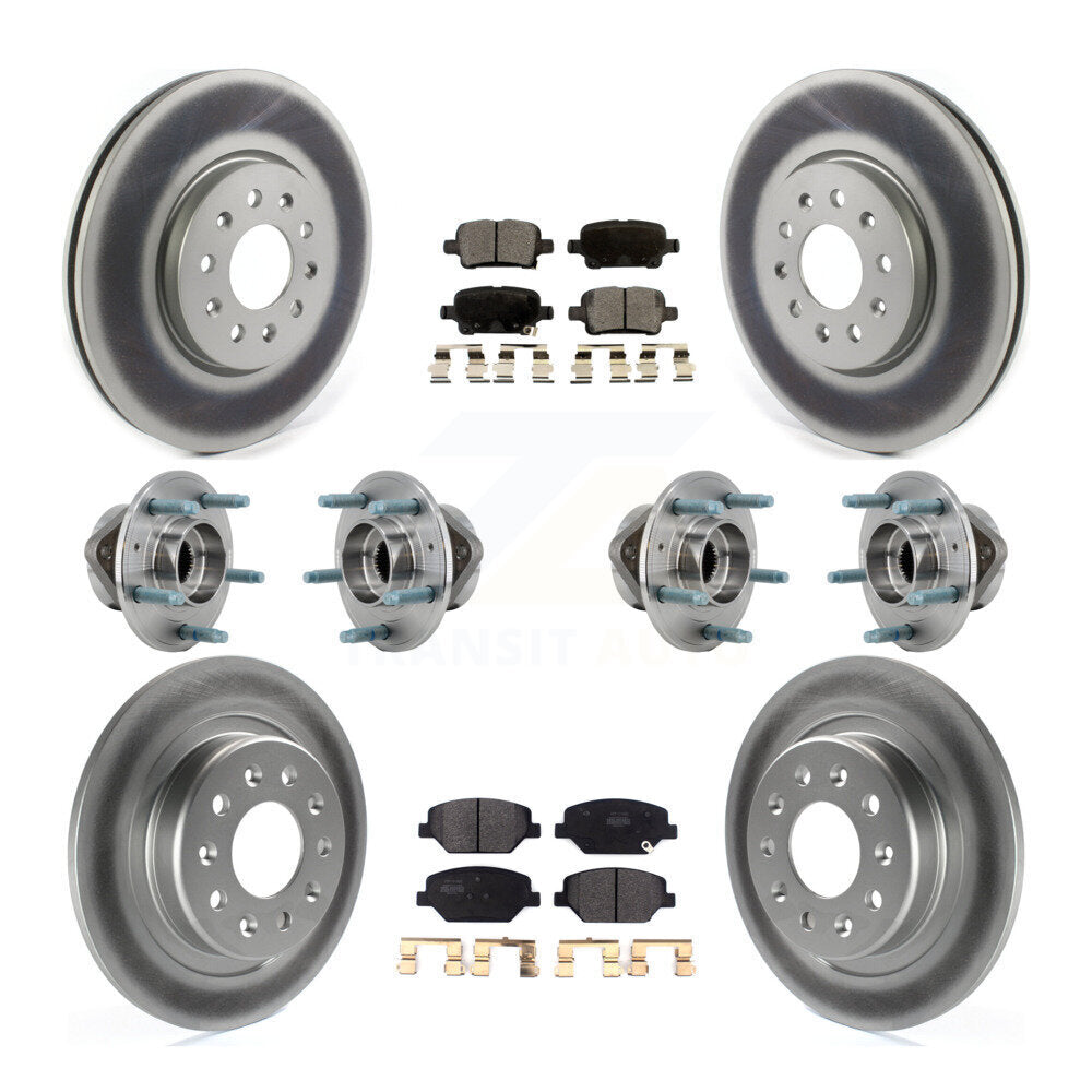 Hub Bearing Coat Brake Rotor Pad Front Rear Kit (10Pc) For Chevrolet Equinox GMC