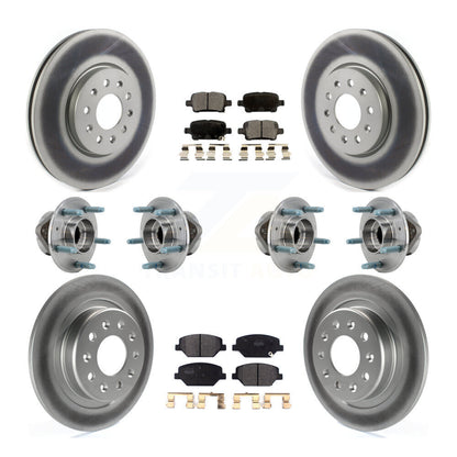 Hub Bearing Coat Brake Rotor Pad Front Rear Kit (10Pc) For Chevrolet Equinox GMC