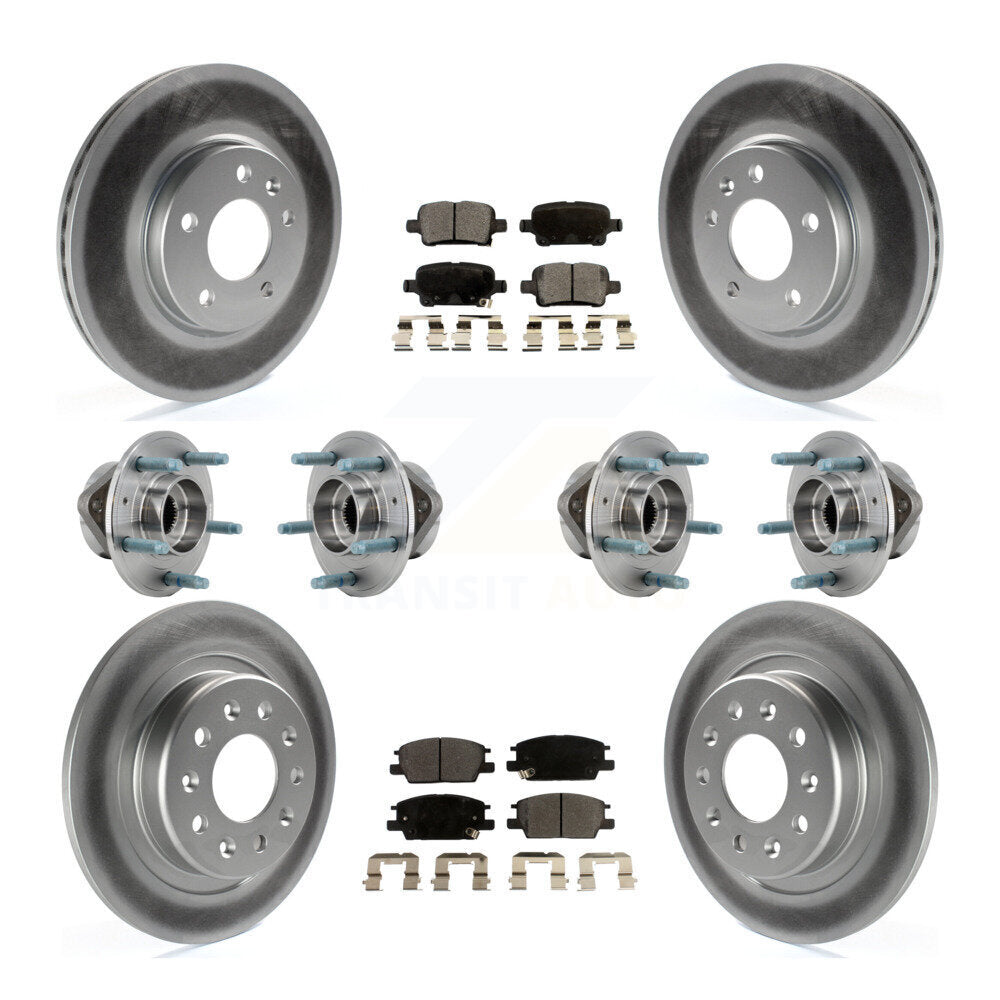 Hub Bearing Coat Brake Rotor Pad Front Rear Kit (10Pc) For Chevrolet Equinox GMC