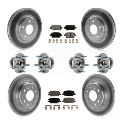 Hub Bearing Coat Brake Rotor Pad Front Rear Kit (10Pc) For Chevrolet Equinox GMC