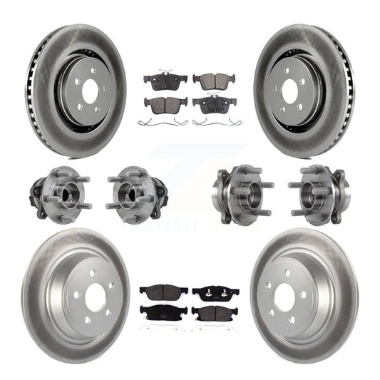 Hub Bearing Coated Brake Rotor Pad Front Rear Kit (10Pc) For Lincoln Continental