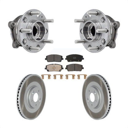 Hub Bearing Coated Brake Rotor Pads Front Kit For Hyundai Palisade Kia Telluride