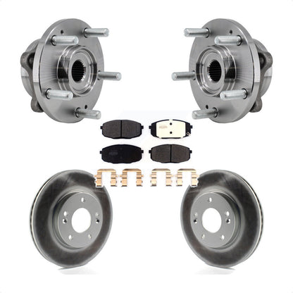 Hub Bearing Coated Brake Rotor & Pads Front Kit For Kia Soul Naturally Aspirated