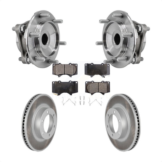 Hub Bearing Coated Disc Brake Rotor Pad Front Kit For Toyota 4Runner Lexus GX470