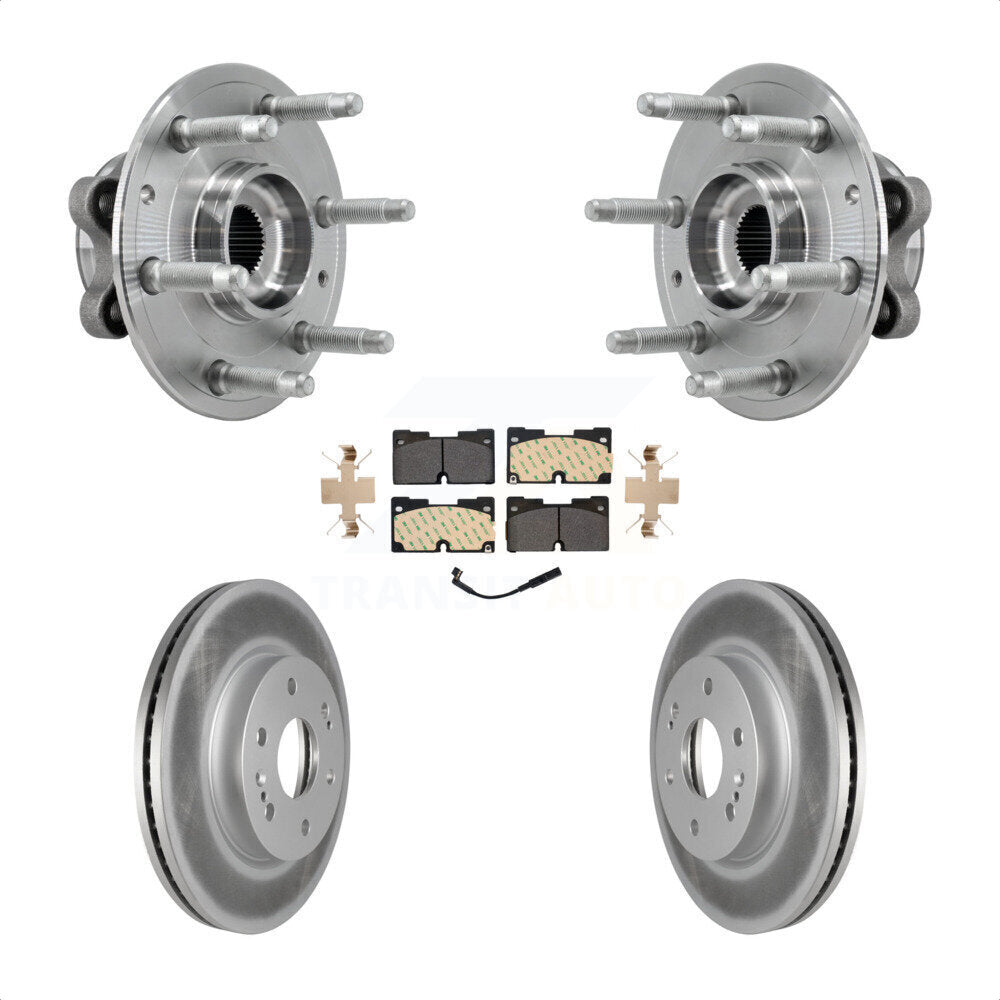Hub Bearing Coated Brake Rotor Pad Front Kit For Chevrolet GMC Silverado 1500 XL