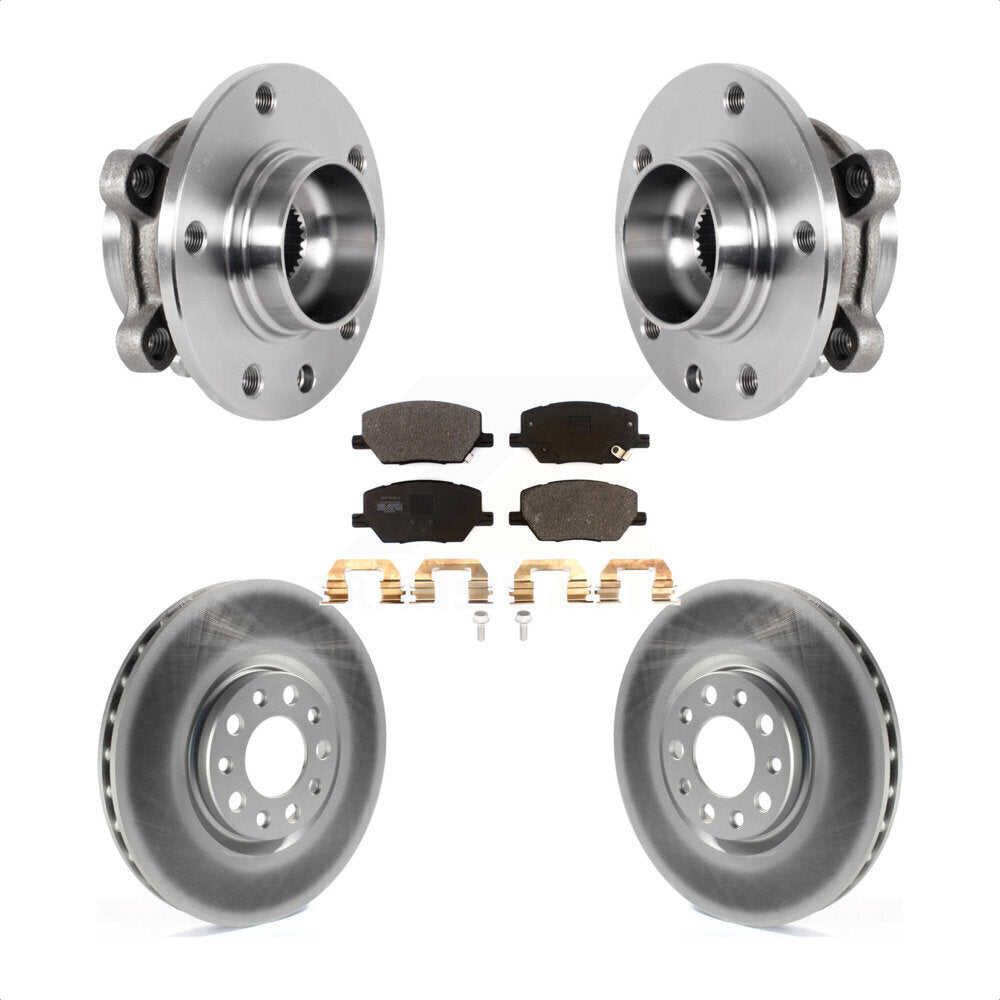 Hub Bearing Coated Brake Rotor Pad Front Kit For Jeep Compass Renegade Fiat 500X