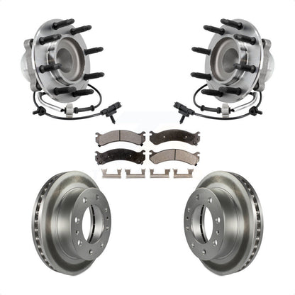 Hub Bearing Coated Brake Rotor And Pad Front Kit For 2018 Chevrolet Express 2500