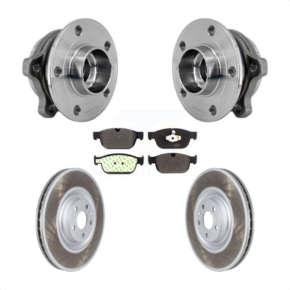 Hub Bearing Assembly Coated Disc Brake Rotors And Pads Front Kit For Volvo XC90