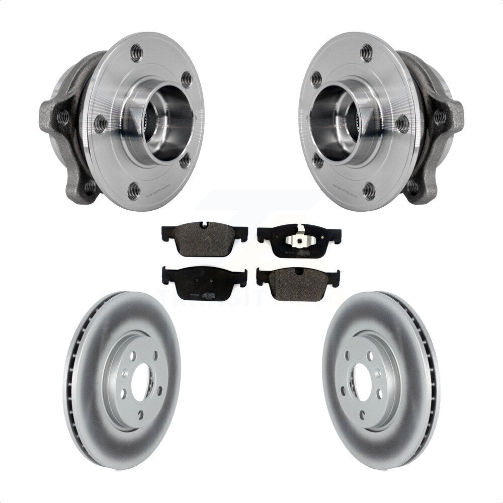 Hub Bearing Coated Brake Rotor Pad Front Kit For Volvo S60 V60 S90 Cross Country