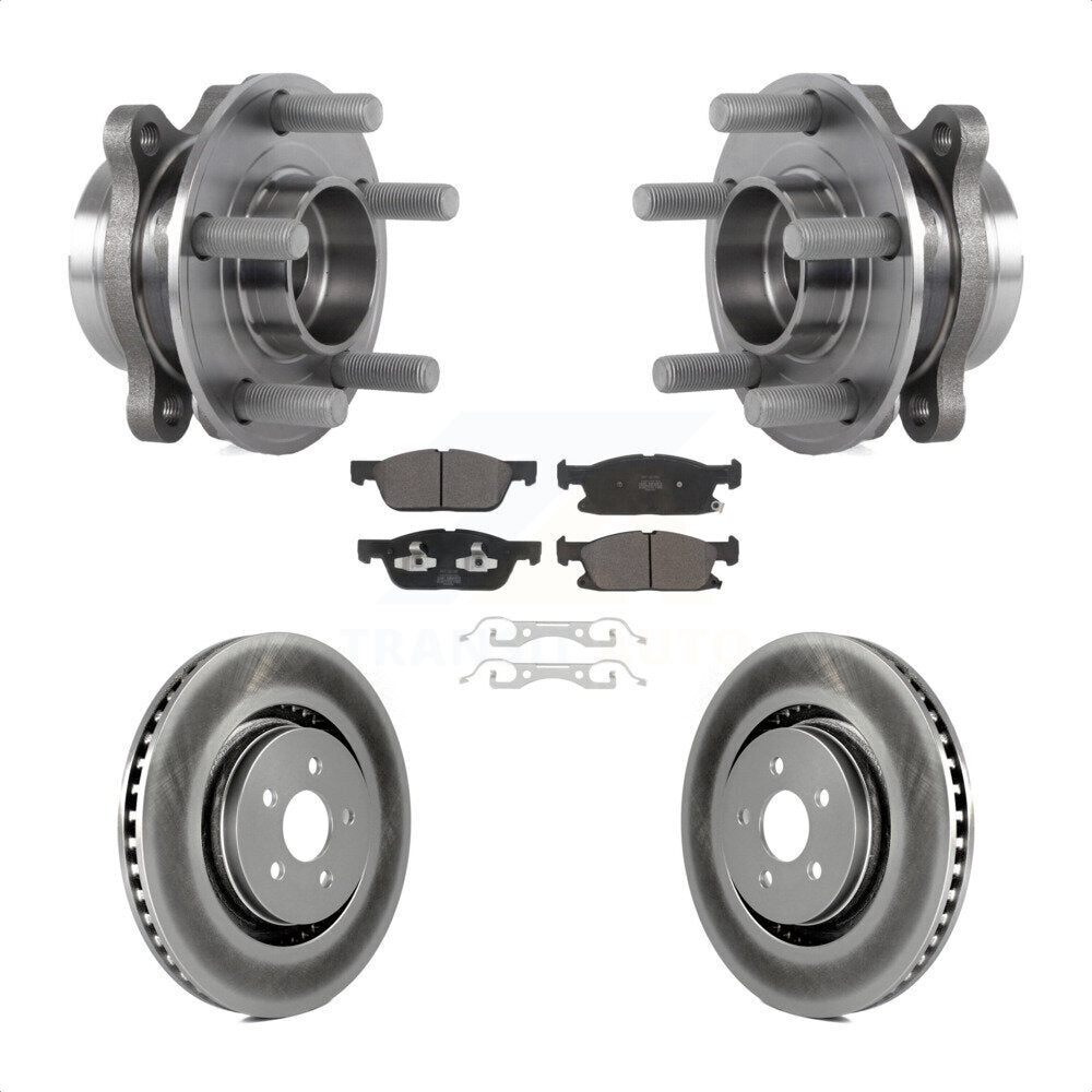 Hub Bearing Assembly Coated Disc Brake Rotor Pads Front Kit For Lincoln Nautilus