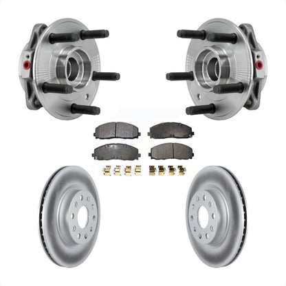 Hub Bearing Assembly Coated Disc Brake Rotor And Pad Front Kit For Jeep Wrangler