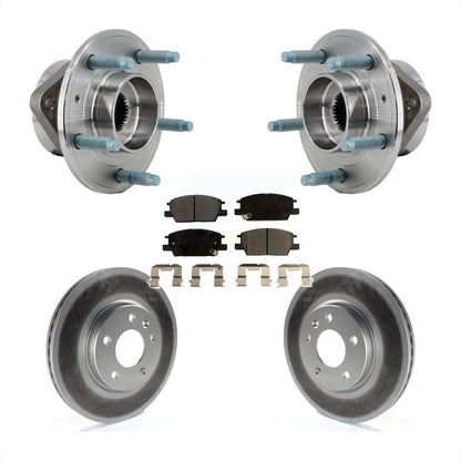 Hub Bearing Coated Brake Rotor & Pad Front Kit For Chevrolet Equinox GMC Terrain