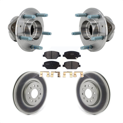 Hub Bearing Coated Brake Rotor & Pad Front Kit For Chevrolet Equinox GMC Terrain