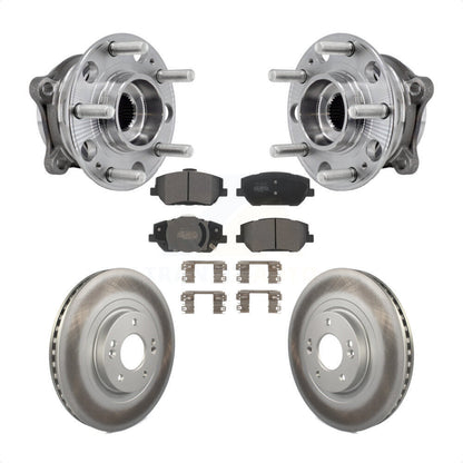 Hub Bearing Coated Disc Brake Rotor Pad Front Kit For 2019-2020 Hyundai Santa Fe