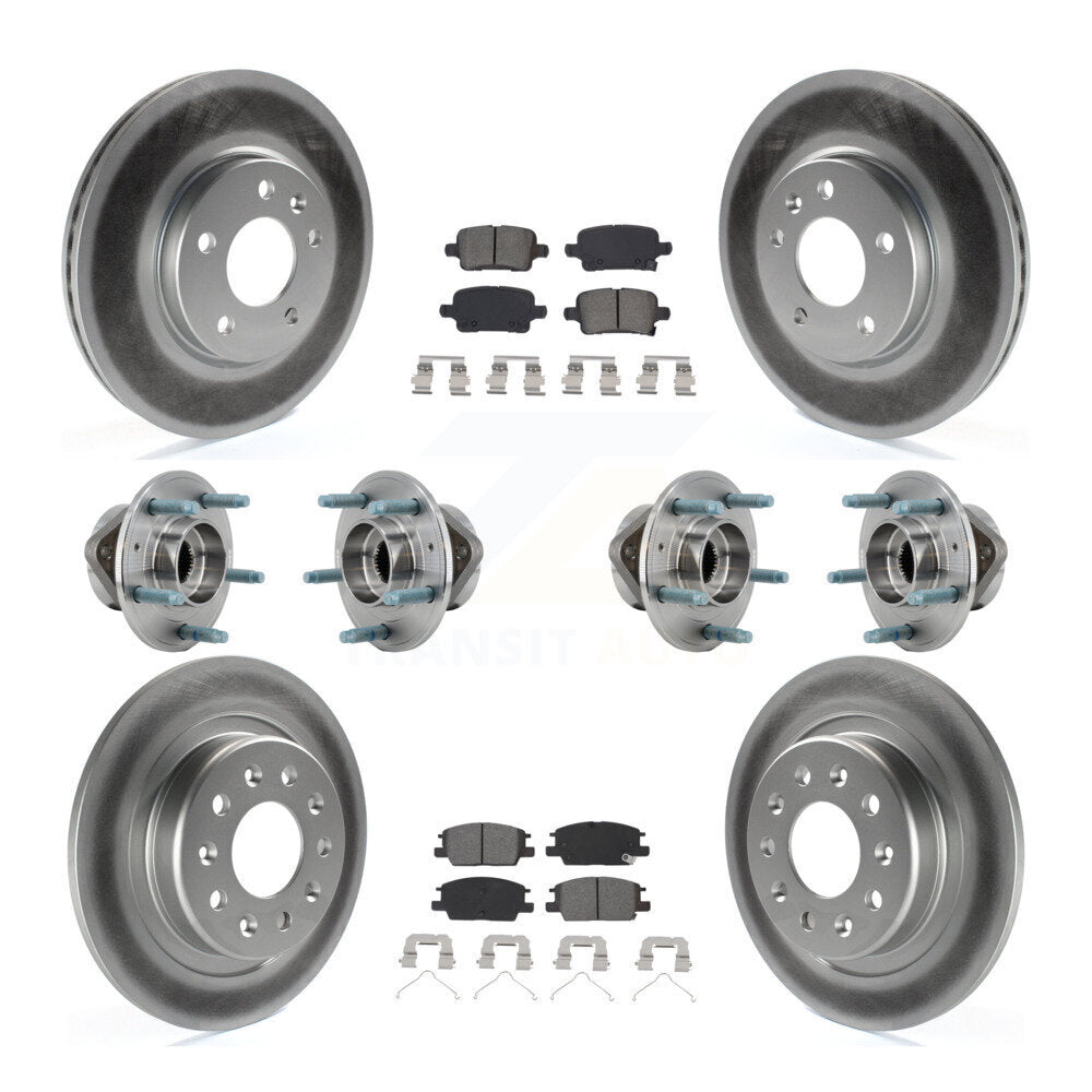 Hub Bearing Coat Brake Rotor Pad Front Rear Kit (10Pc) For Chevrolet Equinox GMC
