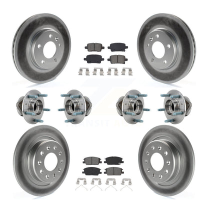 Hub Bearing Coat Brake Rotor Pad Front Rear Kit (10Pc) For Chevrolet Equinox GMC