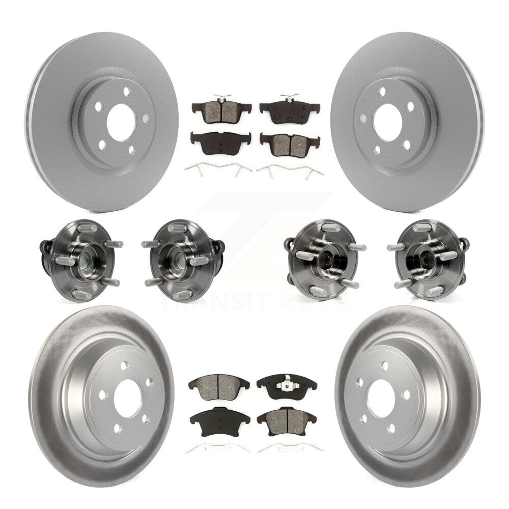 Bearing Coat Brake Rotor Pad Front Rear Kit (10Pc) For Ford Police Responder SSV