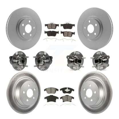 Bearing Coat Brake Rotor Pad Front Rear Kit (10Pc) For Ford Police Responder SSV