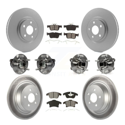 Bearing Coat Brake Rotor Pad Front Rear Kit (10Pc) For Ford Police Responder SSV