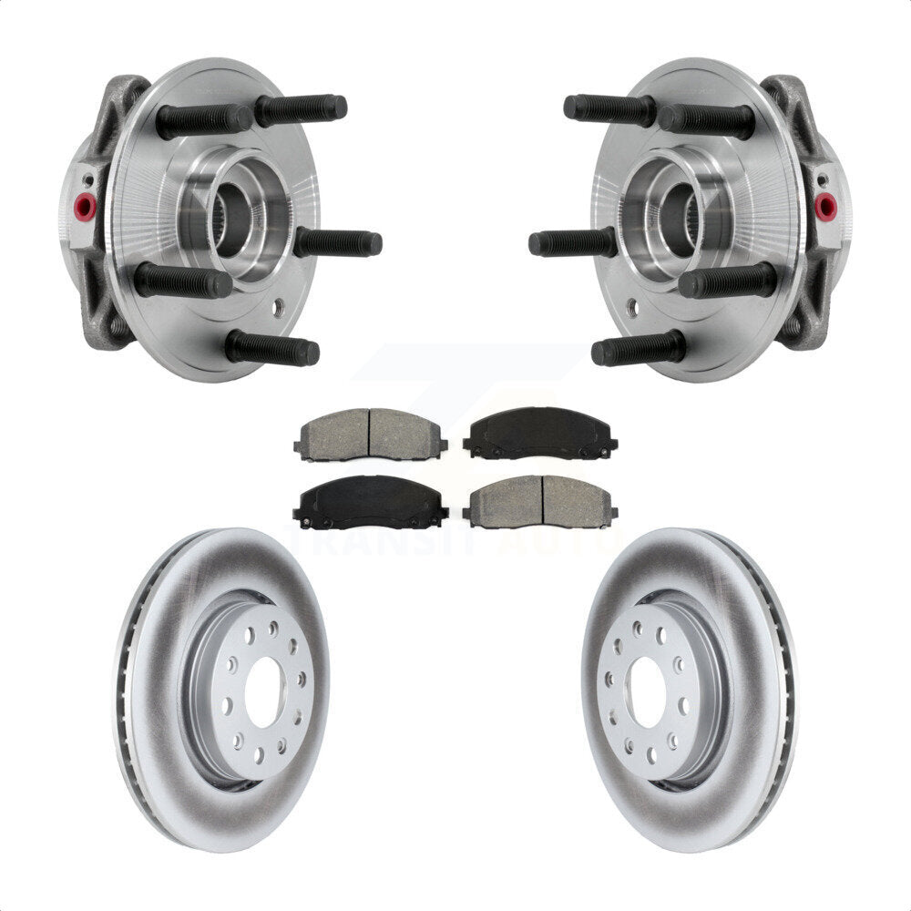 Hub Bearing Assembly Coat Brake Rotor Pads Front Kit For Jeep Wrangler Gladiator