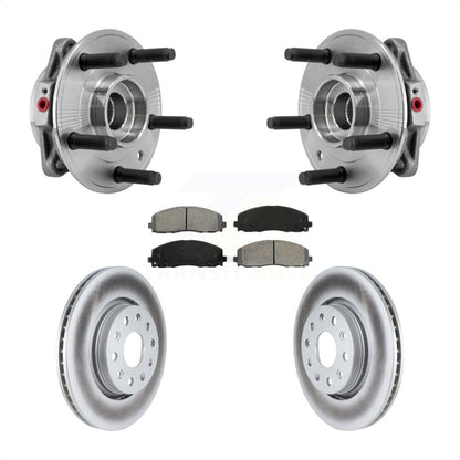 Hub Bearing Assembly Coat Brake Rotor Pads Front Kit For Jeep Wrangler Gladiator