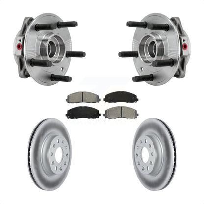 Hub Bearing Assembly Coated Disc Brake Rotor And Pad Front Kit For Jeep Wrangler
