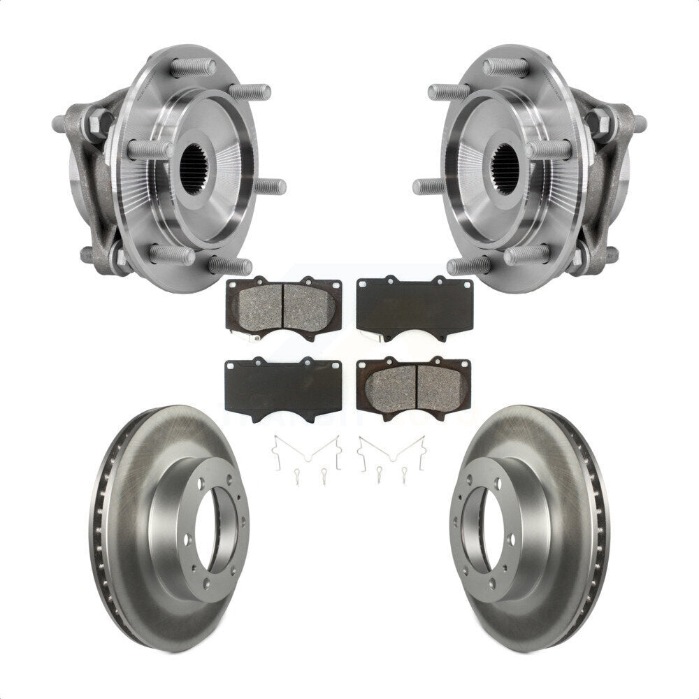 Hub Bearing Coat Brake Rotor Pads Front Kit For Toyota Tacoma 4Runner FJ Cruiser