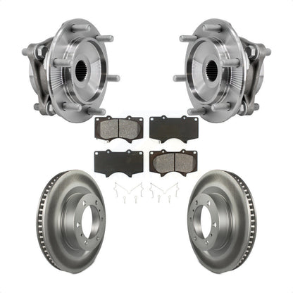 Hub Bearing Coated Disc Brake Rotor Pad Front Kit For Toyota 4Runner Lexus GX460