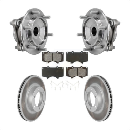 Hub Bearing Coated Disc Brake Rotor Pad Front Kit For Toyota 4Runner Lexus GX470