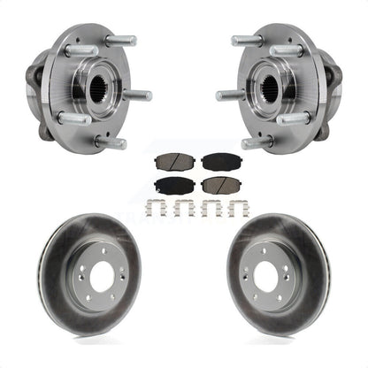 Hub Bearing Coated Brake Rotor & Pads Front Kit For Kia Soul Naturally Aspirated