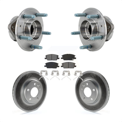 Hub Bearing Coated Brake Rotor & Pad Front Kit For Chevrolet Equinox GMC Terrain